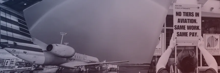 No tiers in aviation. Same work, same pay.