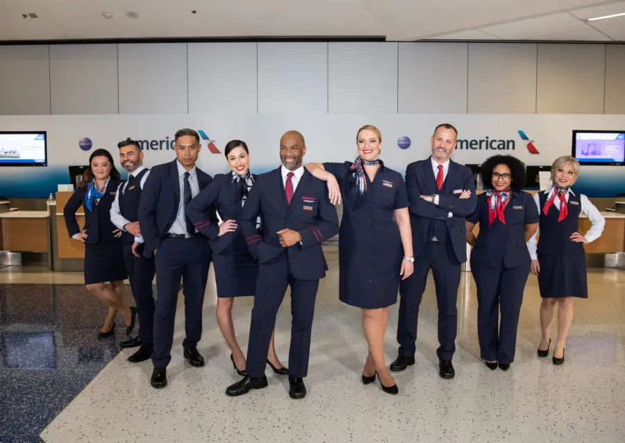 Picture of American Airlines Flight Attendant uniform current as of 2022